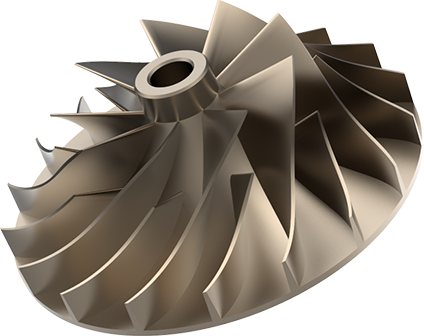 Three-way flow impeller